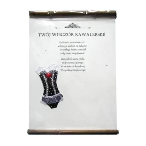Dyplom z ozdobą na Wieczór Kawalerski
