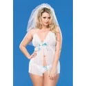 Niewinne przebranie Mesh Babydoll & G-String