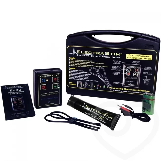Uprzęże na penisa z elektrostymulacją Electrastim electro sex adventure pack with loops