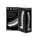 Szklane dildo z podstawą Icicles No.60