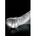 Szklane dildo z jądrami Icicles No.61