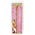 Różowo kryształowy penis bez wibracji Candy Lover
