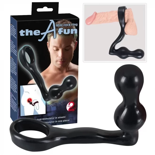 Pierścień z korkiem analnym The A Fun