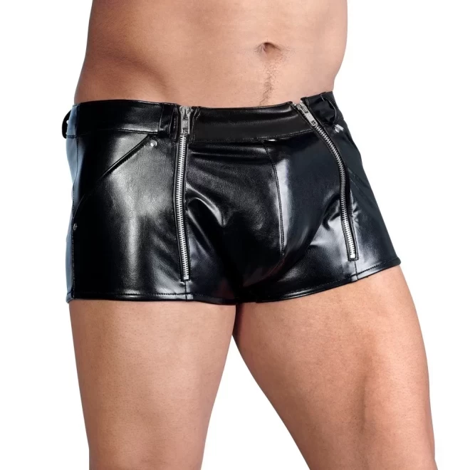 Rozpinane bokserki - Lederimitat Herren Pants