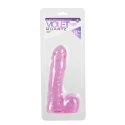 Fioletowe dildo z jądrami Violet quartz 8in.