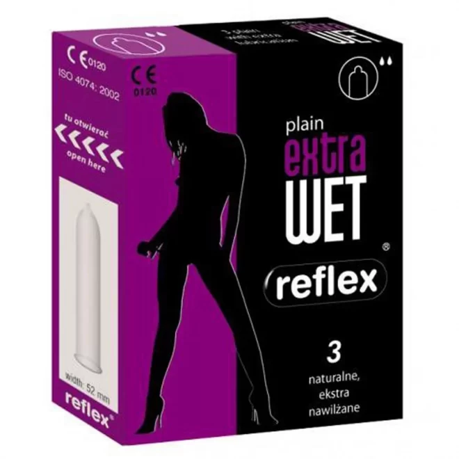 Prezerwatywy Reflex Plain Extra Wet 3 szt