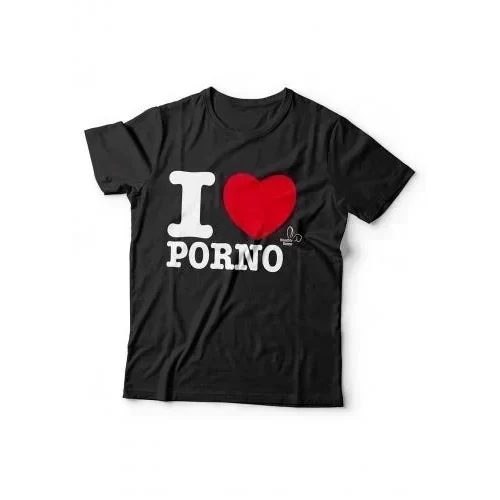 T-shirt z napisem I Love Porno (2 kolory)