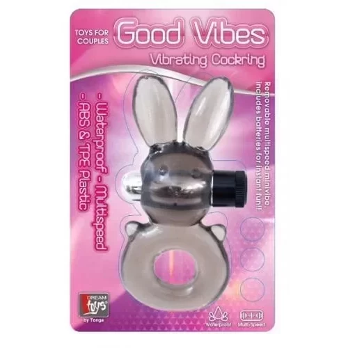Pierścień w kształcie królika z wibracjami Good Vibes Vibrating Bunny Cockring