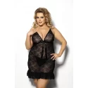 Evona black chemise L+ (czarna halka)