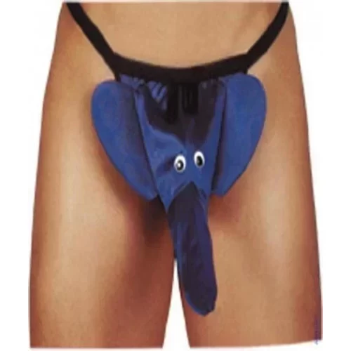 Stringi z motywem słonia Party g-string blue o.s.