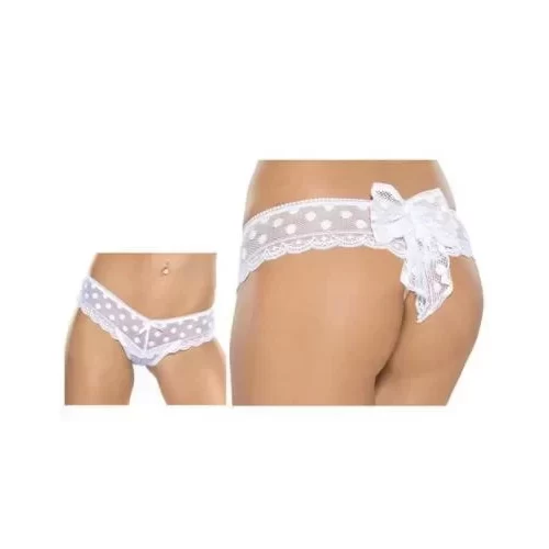Przepiękne stringi z kokardą Thong with bow