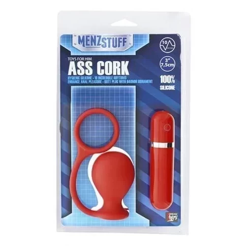 Korek analny z wibrującym jajeczkiem Menzstuff ass cork wide