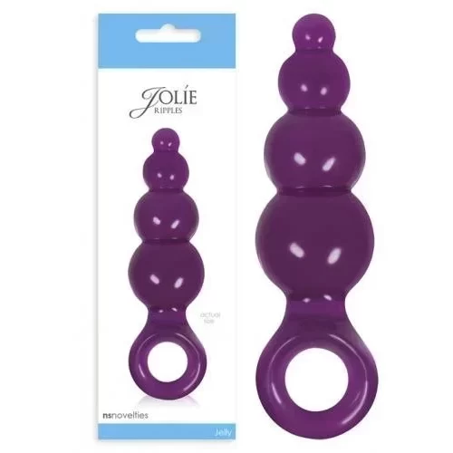 Szklany korek analny Jolie ripples medium ( 2 kolory)