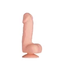 Dildo z jądrami 18 cm Purrfect Silicone Deluxe Dong 7inch