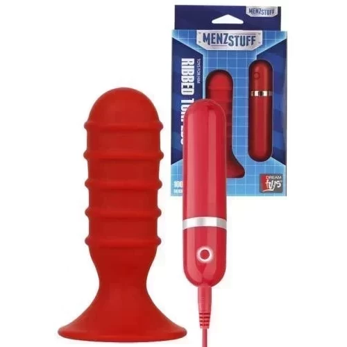 Korek z wibracjami Menzstuff ribbed torpedo vibr. 4inch/ 8,5 cm