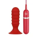 Korek z wibracjami Menzstuff ribbed torpedo vibr. 4inch/ 8,5 cm