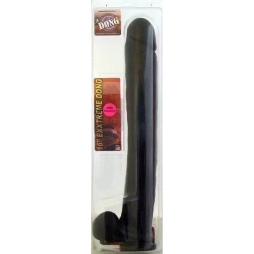 Dildo czarne Cock & balls suction black 40 cm. (thickest ? 5.8 cm.)