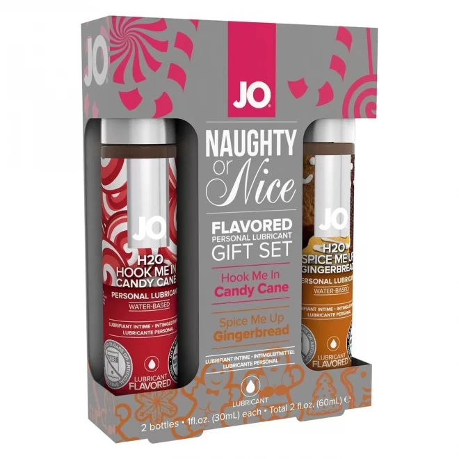 Smakowy zestaw żeli nawilżających JO NAUGHTY OR NICE Flavored Gift Set 2x30 ml