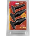 Korki analne (zestaw 3 sztuk) - Personal Anal Trainer Kit - Black.