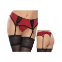 Czerwony pas do pończoch Suspenderbelt and string