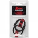 Cock & ball master's rings - black | red