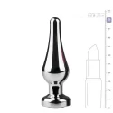Silver Butt Plug with clear crystal