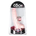 Anatomiczne dildo z jądrami King Cock