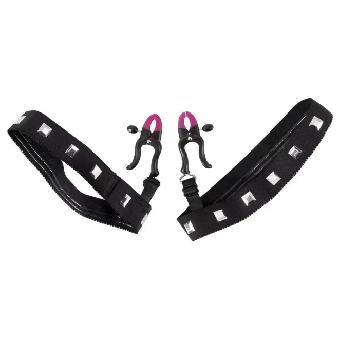 Bad kitty garters with clamps
