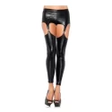 Wet Look Garter Leggings