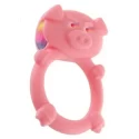 Pierścień świnka ze świecącymi oczami Mad piggy c-ring pink