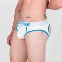 Jockstrap Hooker Open Brief - white / blue