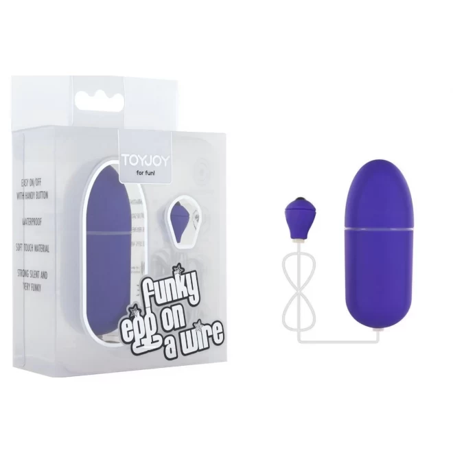 FUNKY EGG ON A WIRE DARK PURPLE