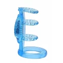 Vibrating cock cage-blue