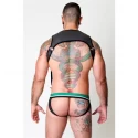 Venom neoprene jock - black/green - l