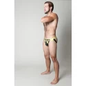 Parolee neoprene jock - black/yellow - l