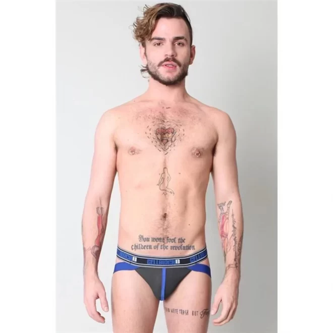 Ninja neoprene jock - blue - l