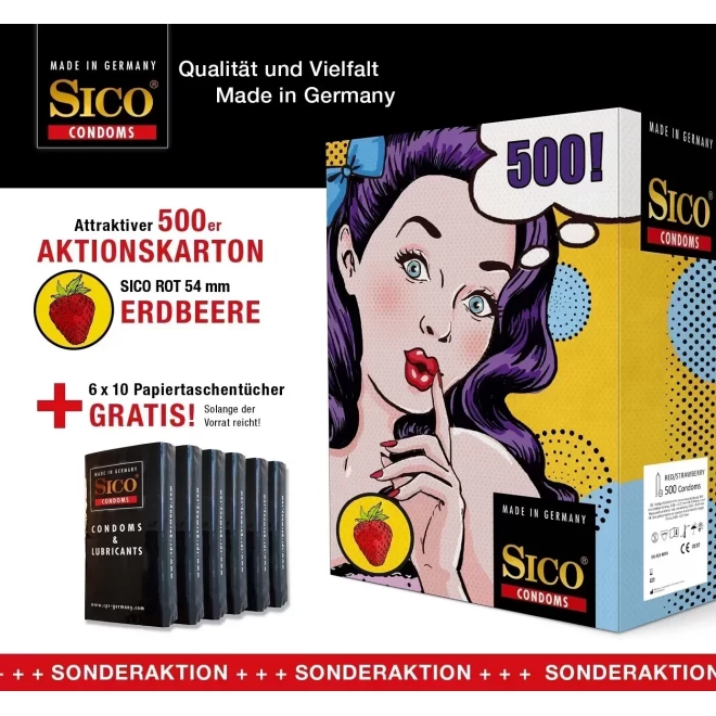 Sico rot erdbeer 500er box