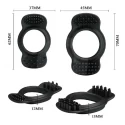 Ring set 2 pcs black