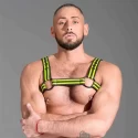 Neoprene bulldog harness - green - small 36-39