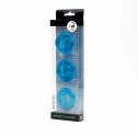 Chubby rubber cockring 3-pack - ice blue