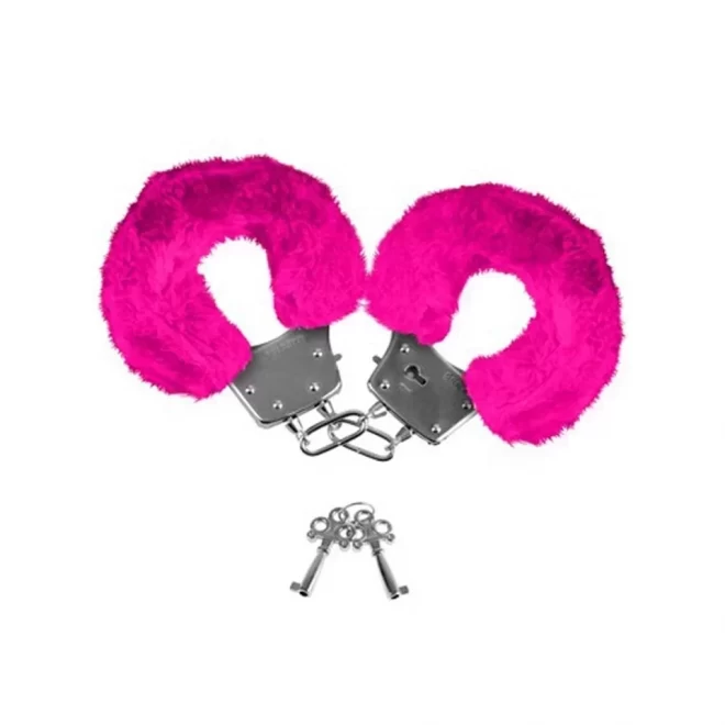 Neon Furry Cuffs - Pink