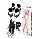 Zestaw kajdanek na ręce i nogi mocowanych do łóżka Lux Fetish Honeymoon Bed Spreader Set White