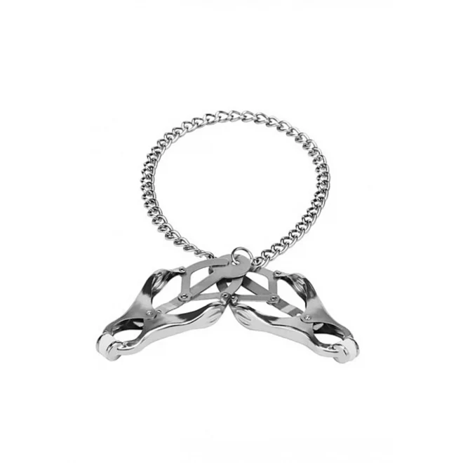 Clover nipple clamp with chain