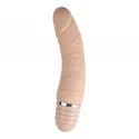 Purrfect Silicone Vibrator with large top Flesh