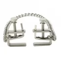 Adjustable C-Clamps With Chain - Silver