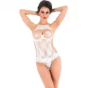 Vixson Lace Body With Open Cups - White