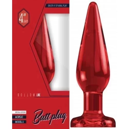 Akrylowy plug analny wzór 2, 4 cale, Bottom Line