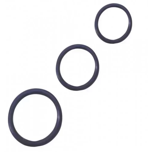 Zestaw ringow na penisa Spartacus Rubber Cock Ring Set 3er (2 kolory)