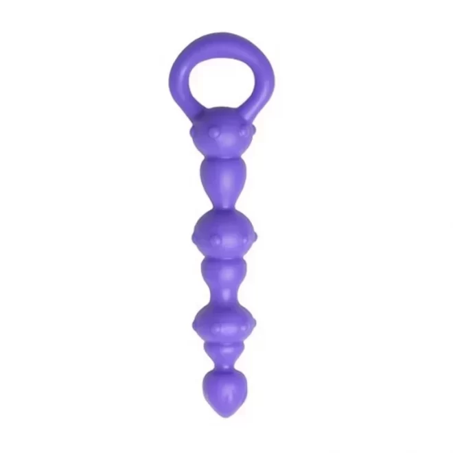 Easytoys Ribbed Anal Beads - Purple