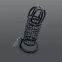 Black chastity series - mesh - stainless steel - Ø 50 mm.